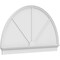 Ekena Millwork Half Round 3 Spoke Architectural Grade PVC Combination Pediment, 70"W x 41-3/4"H x 2-3/4"P PEDPC070X420HRO03 - alternate 1